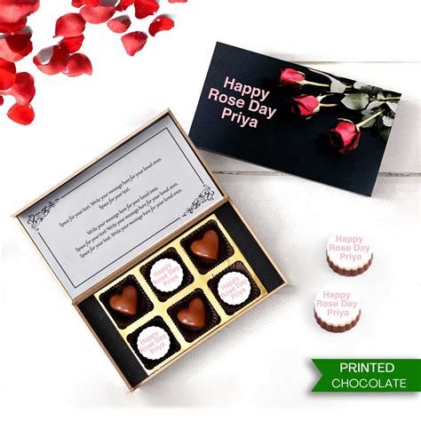 Unique Rose Day Customised Chocolate gift – Choco ManualART