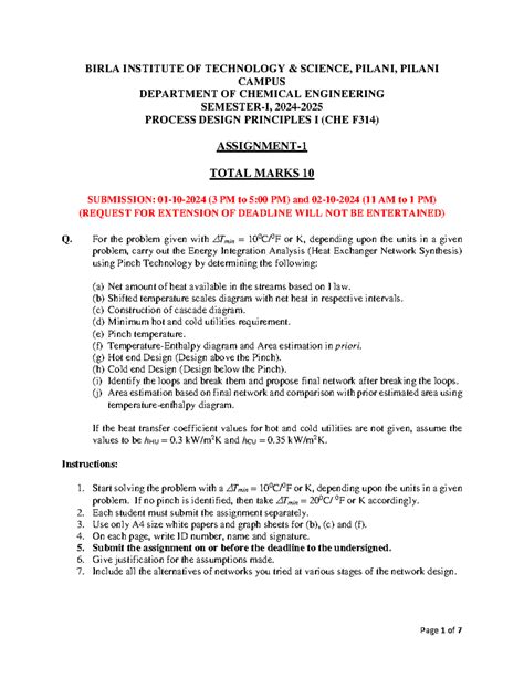 Assignment-EIA - Assignment 1 - BIRLA INSTITUTE OF TECHNOLOGY & SCIENCE ...