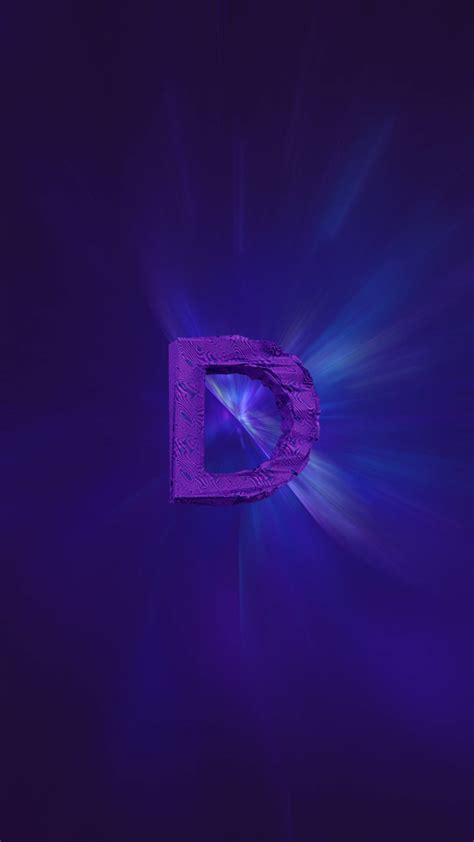 Download 3D Purple Letter D Phone Wallpaper | Wallpapers.com