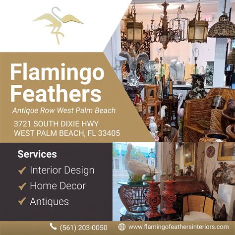 Flamingo Feathers Interiors Antique Row West Palm Beach Florida