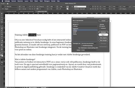 In InDesign een spelling check uitvoeren - Competence Factory