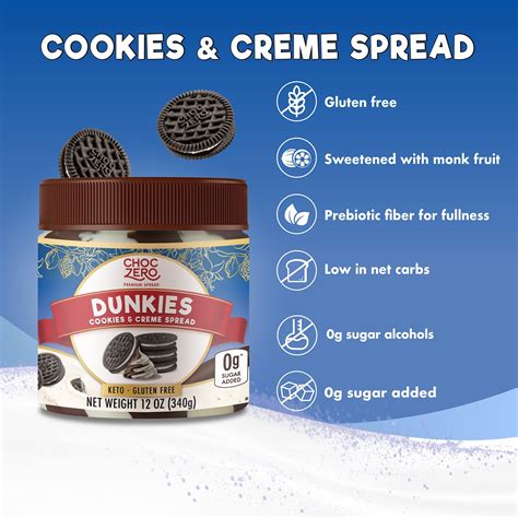 ChocZero Dunkies Cookies & Creme Spread, Chocolate India | Ubuy