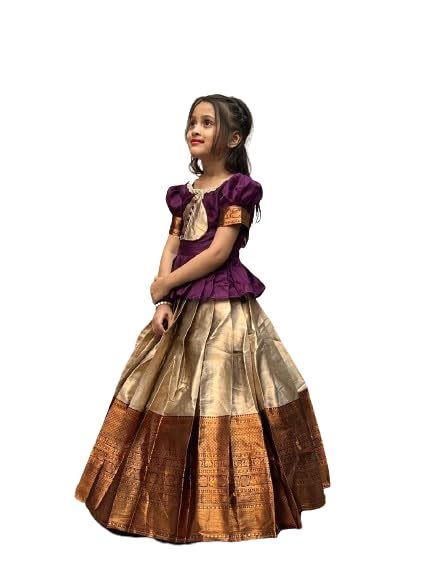 Buy GenericSouth Indian Traditional Pattu Pavadai Tapeta Silk Frock ...