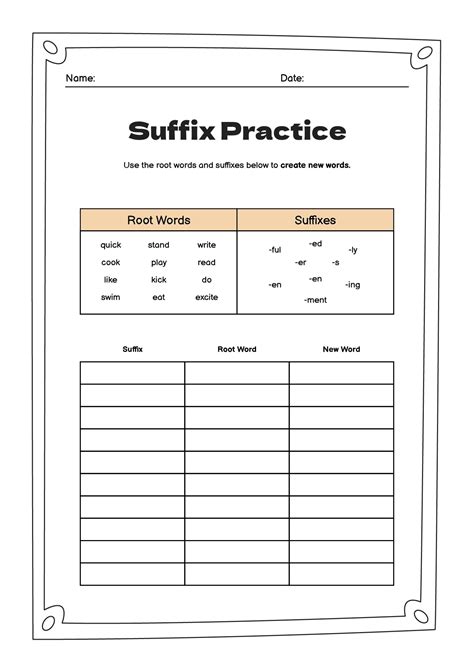 Prefixes And Suffixes Worksheets