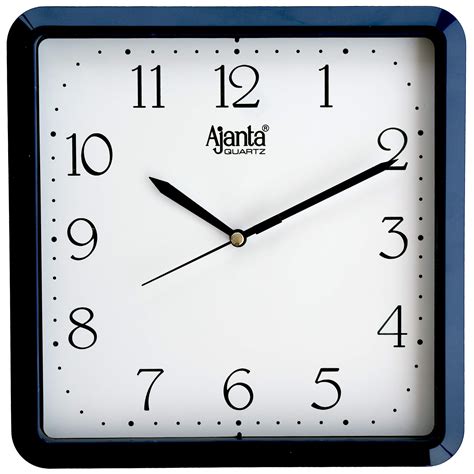 Buy Ajanta Plastic Step Movement Wall Clock (Blue, 9 Inch) - Analog ...