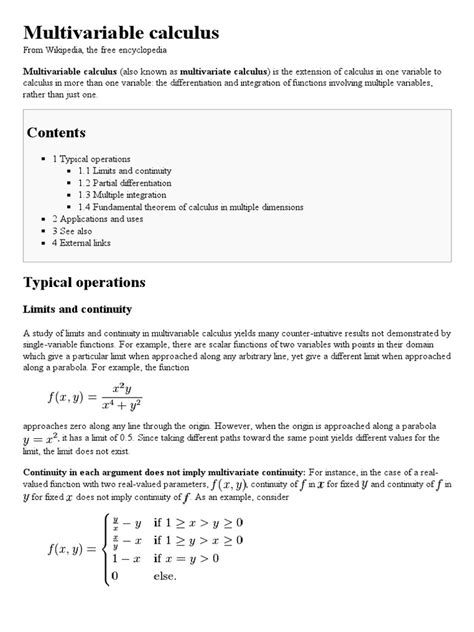 Image result for Multivariable Calculus Formulas