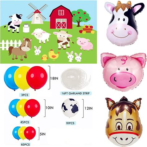 RoaringGoodTime 122 PCS Farm Animals Party Supplies Farm Animals India ...