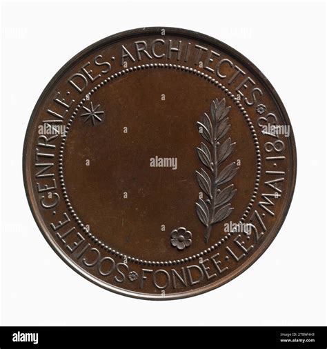 Medal of the Central Society of Architects, founded on May 27, 1843, Oudiné, Eugène-André ...