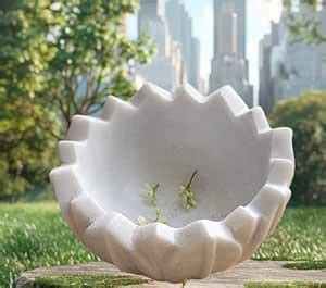 R&M RM 5inch Marble Lotus Urli | Decorative Bowl for Flowers ...