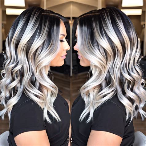15 Stunning Ideas for Dark Hair with Platinum Highlights – Burst of Style