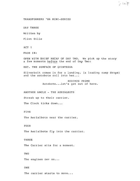 Image result for Transformers Script