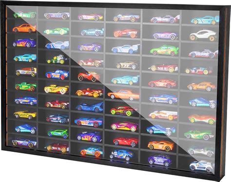 Amazon.com: Wooden Wall Mount Display Case for Hot Wheels, with Dust ...