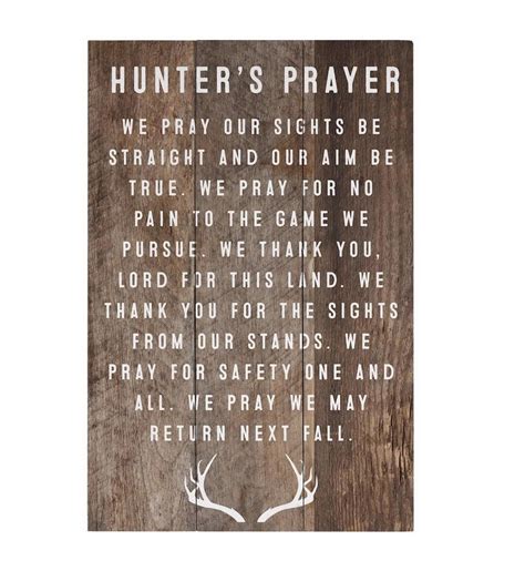 Hunter's Prayer - Rustic Wood Sign - Hunting Sign - Hunt - Hunter Gift ...