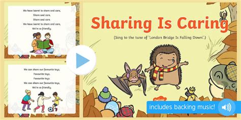 Sharing Is Caring Song PowerPoint