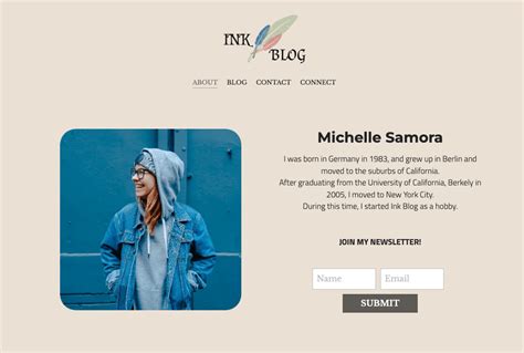 Image result for Create a Bio in HTML