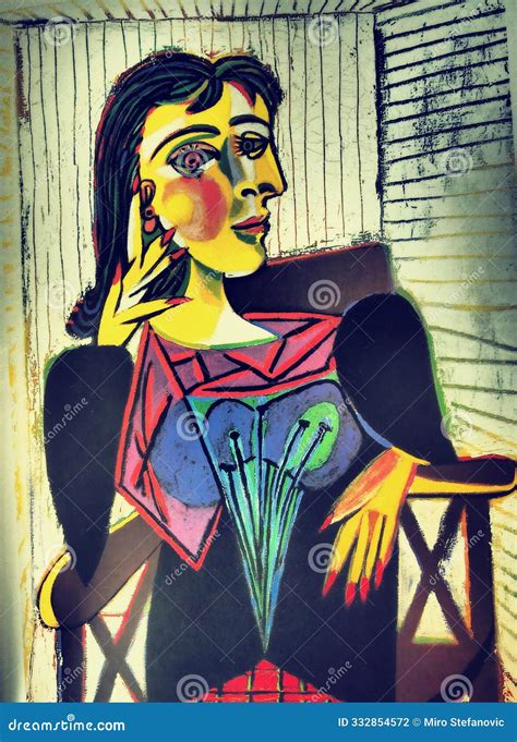 Portrait of Dora Maar is Represented Majestically Seated in an Armchair ...