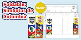 Foldable: Símbolos patrios de Colombia - Twinkl