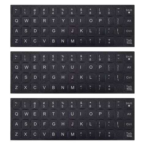 CASEDAO 3PCS Universal English Keyboard Letter Stickers, Replacement ...