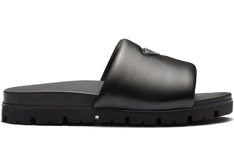 Prada Padded Slides Black Nappa Leather (Men'S) – Kicks Machine