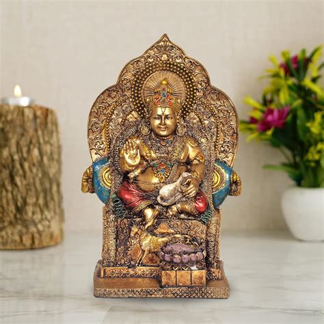 Buy Amazon Brand - Umi Polyresin Lord Dhan Kuber Murti Statue Idol for ...