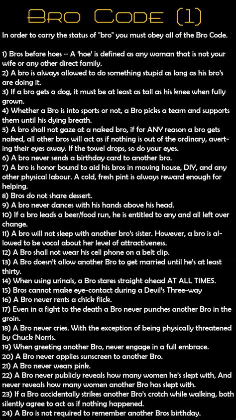 Image result for Bro Code Sign