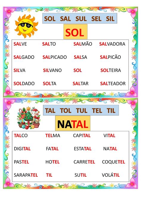 BEL CARDOZO: FICHAS DE LEITURA 1º ANO / PALAVRAS COM BAL BEL BIL BOL ...