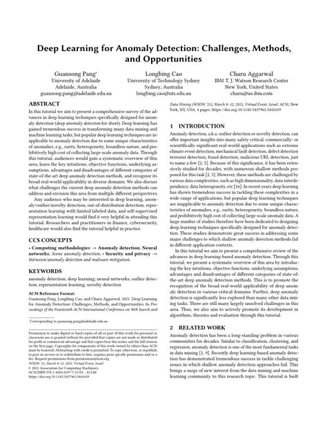 Anomaly Detection Deep Learning Algorithm 的图像结果