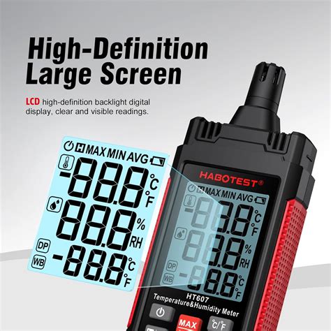 Temperature Humidity Meter, HABOTEST High Precision India | Ubuy