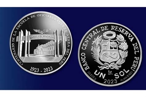 BCR emite moneda de plata por centenario de Escuela de Oficiales FAP