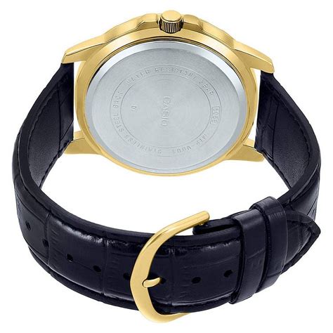 Casio Mens Analog Black Steel Dial and Gold Ion Plated India | Ubuy