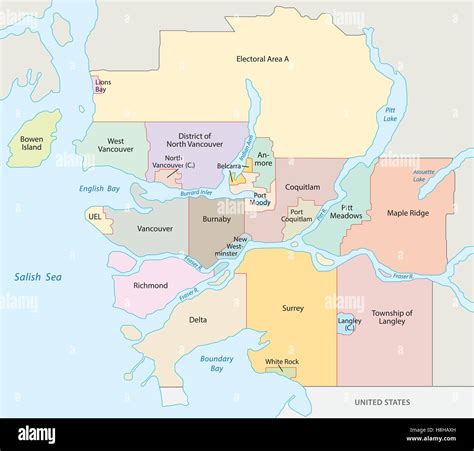 County Map Of Vancouver Bc Civil Defence Evacuation And Survival Plan