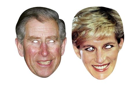 Buy Princess Diana and Prince Charles Royal Family Fancy Dress Face Set ...