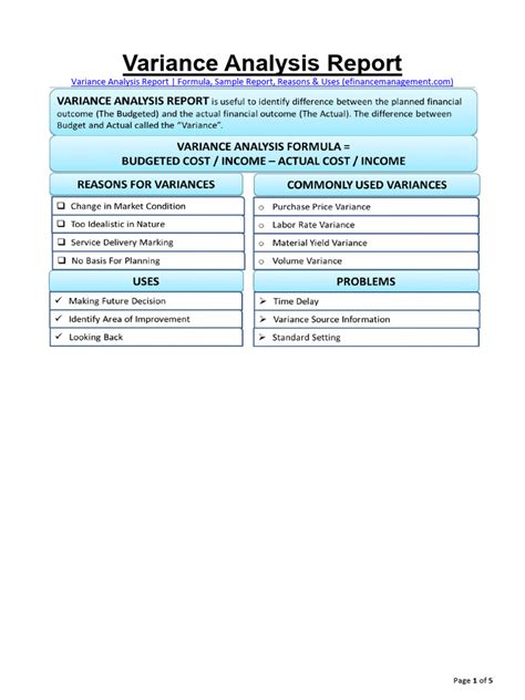 Variance Analysis Report 的图像结果
