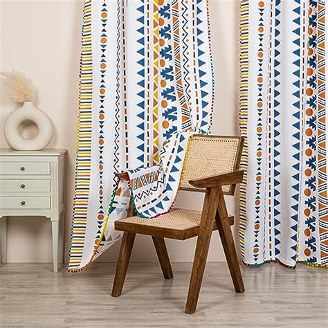 Buy HOMEMONDE Premium Cotton Semi Sheer Grommet Curtains with ...