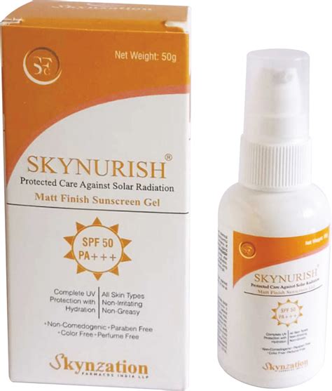 SKYNURISH SUNSCREEN GEL-SPF50, PA+++ & MAT FINISH