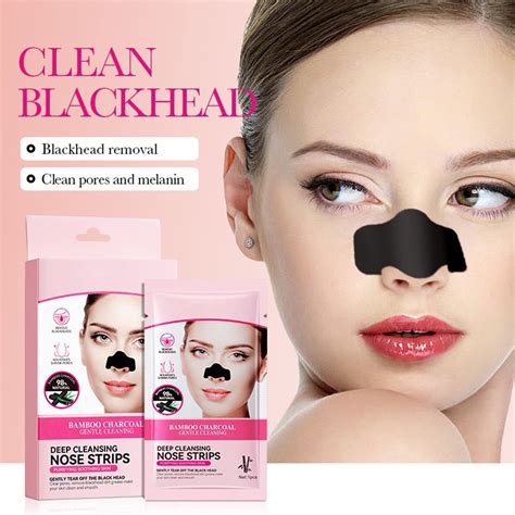 Blackhead Pore Strips,(6 Counts) Blackhead Remover-Deep Cleansing Charcoal Strips - Black Head ...