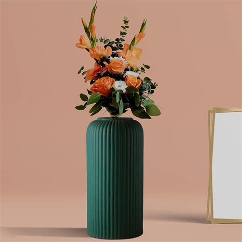 Buy Lasaki Evelyn Medium Deep Jungle Ceramic Flower Vase For Living ...