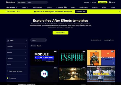 Top Websites for Free Editable After Effects Templates