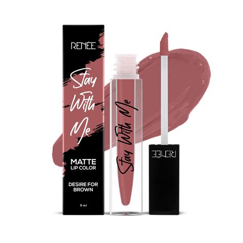 Buy RENEE Stay With Me Matte Liquid Lipstick - Desire for Brown, 5ml ...