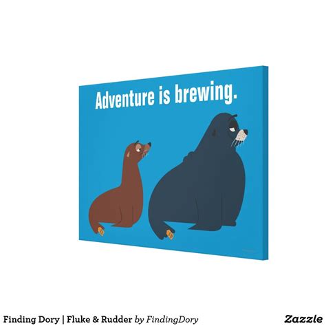 Finding Dory | Fluke & Rudder Canvas Print | Zazzle | Disney canvas art ...