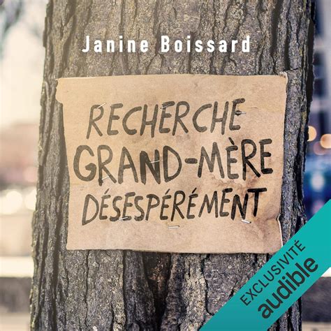 Recherche grand-mère désespérément (Audio Download): Janine Boissard ...