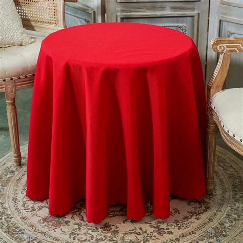 Amazon.com: JYFLZQ Red Round Tablecloth 70 Inch for 4 Foot Tables ...