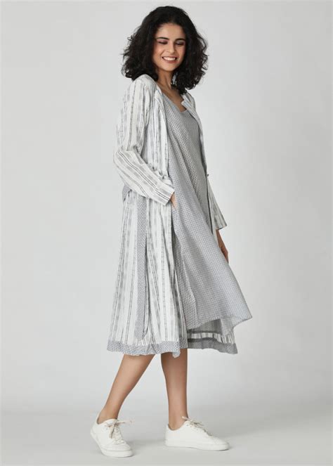 Buy Striped Cotton Overlay | Women’s Jacket Online : Ancestry