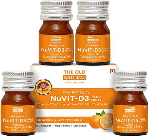 Buy THE OLD NATURAL NUVIT D3 VITAMIN D3 60000 ONCE IN A WEEK - 5ML PACK ...