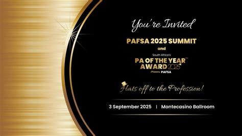 PAFSA 2025 Summit & South Africa’s PA of the Year Award™, Montecasino ...