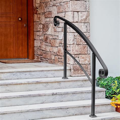 Xesi 4-5 Step Handrails for Outdoor Steps with Installation Kit ...