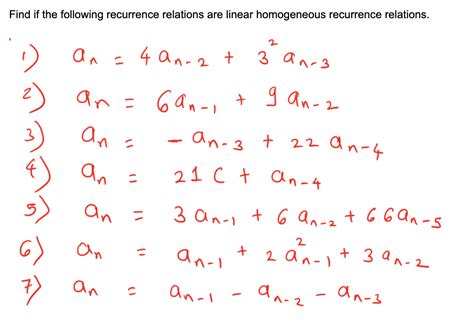Second Order Linear Homogeneous Recurrence Relations 的图像结果