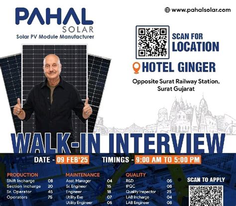 PAHAL SOLAR Walk-in Interview 2025
