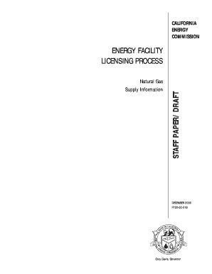 Fillable Online energy ca Energy facility licensing process ...