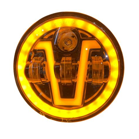 110 Watt V Shape Headlight for Jawa Bobber & Yezdi Roadster, Harley Da ...